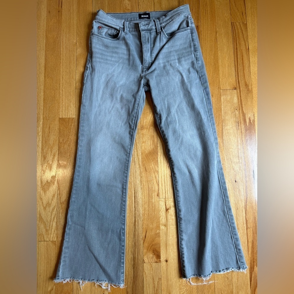 Hudson Jeans Grey Blair High Rise Cropped Bootcut Jeans size 27 - Picture 6 of 12
